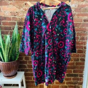 & Other Stories Floral Shirt Dress